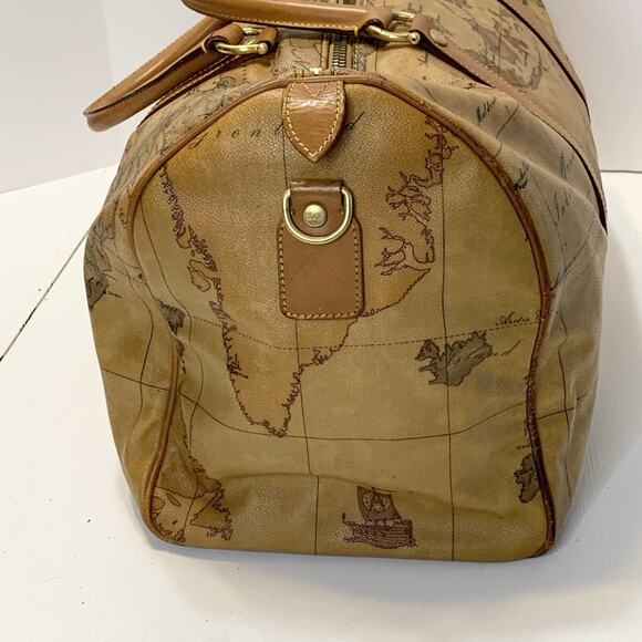 Vintage Alviero Martini 1A Classe Geo Weekender Travel Duffle Bag World Map 20" - Picture 10 of 16
